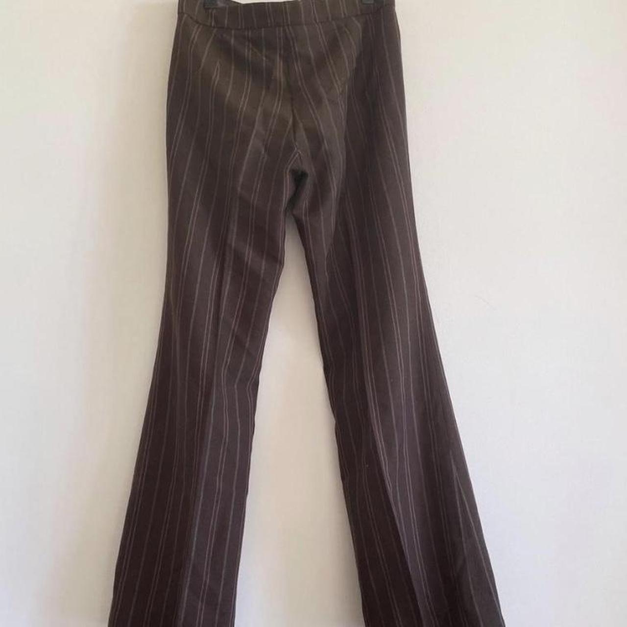 CUTEST vintage brown stripe pants... - Depop