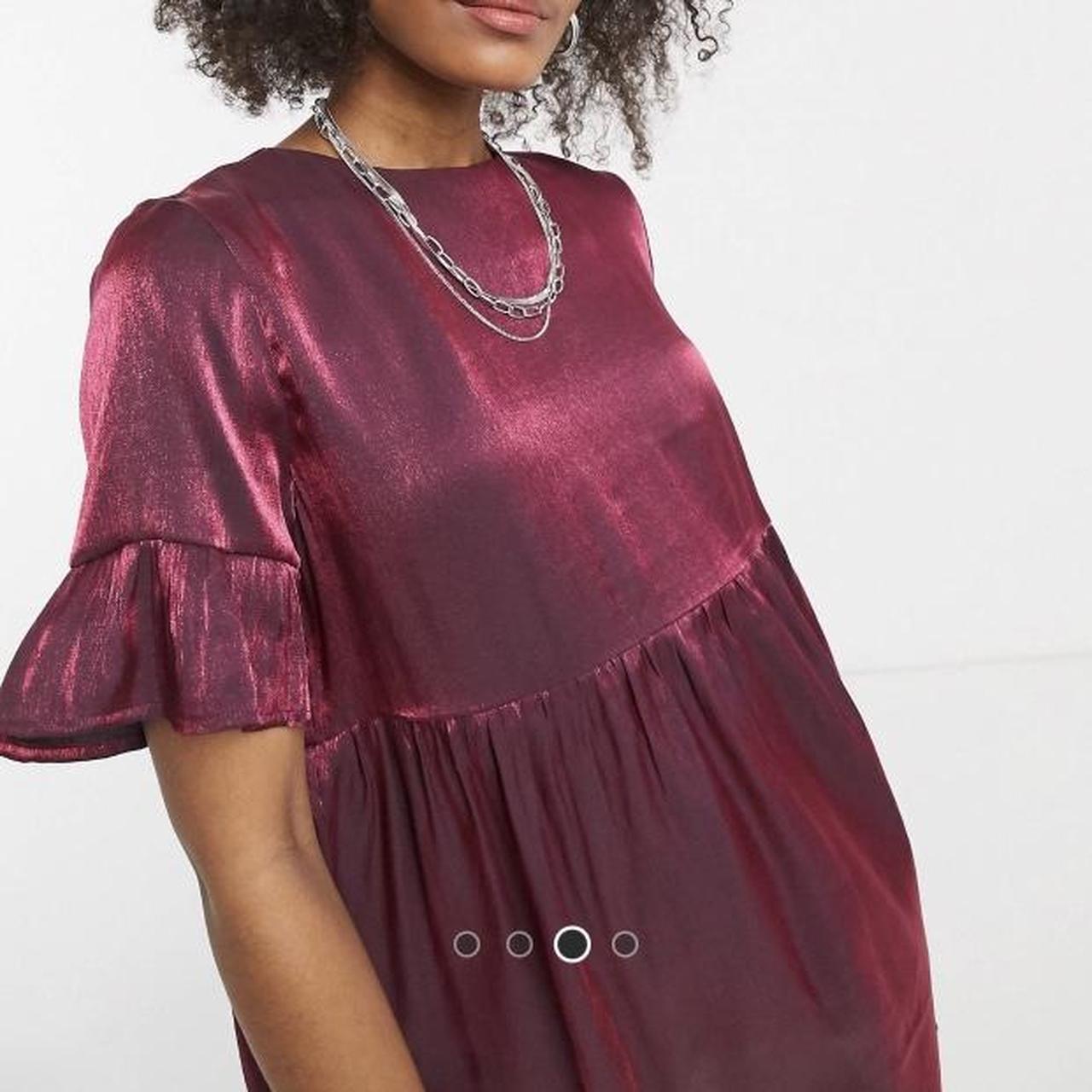 Lola May Women's Pink and Burgundy Dress