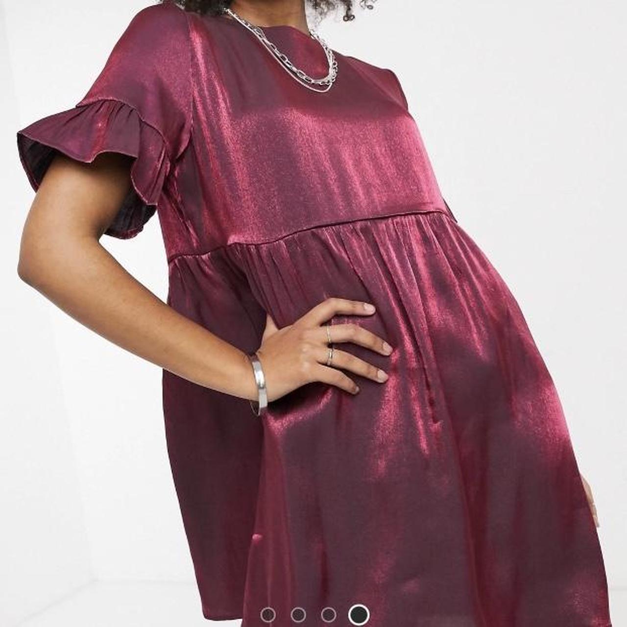 Lola May Women's Pink and Burgundy Dress (2)