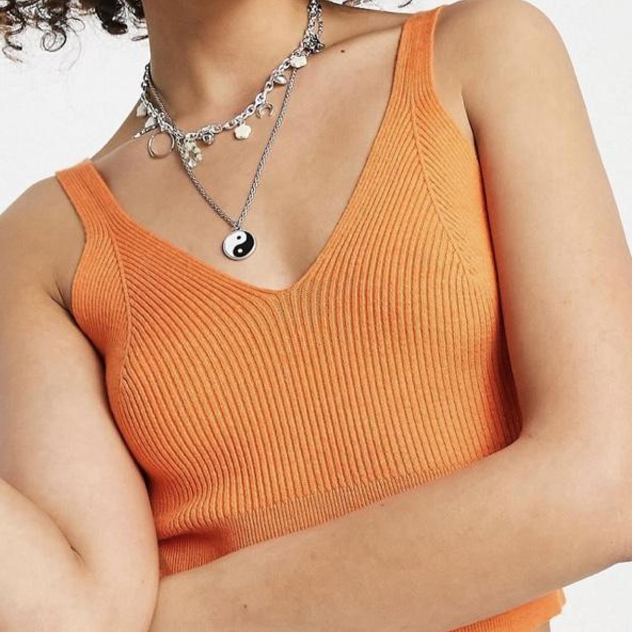 Orange 2025 necklace topshop