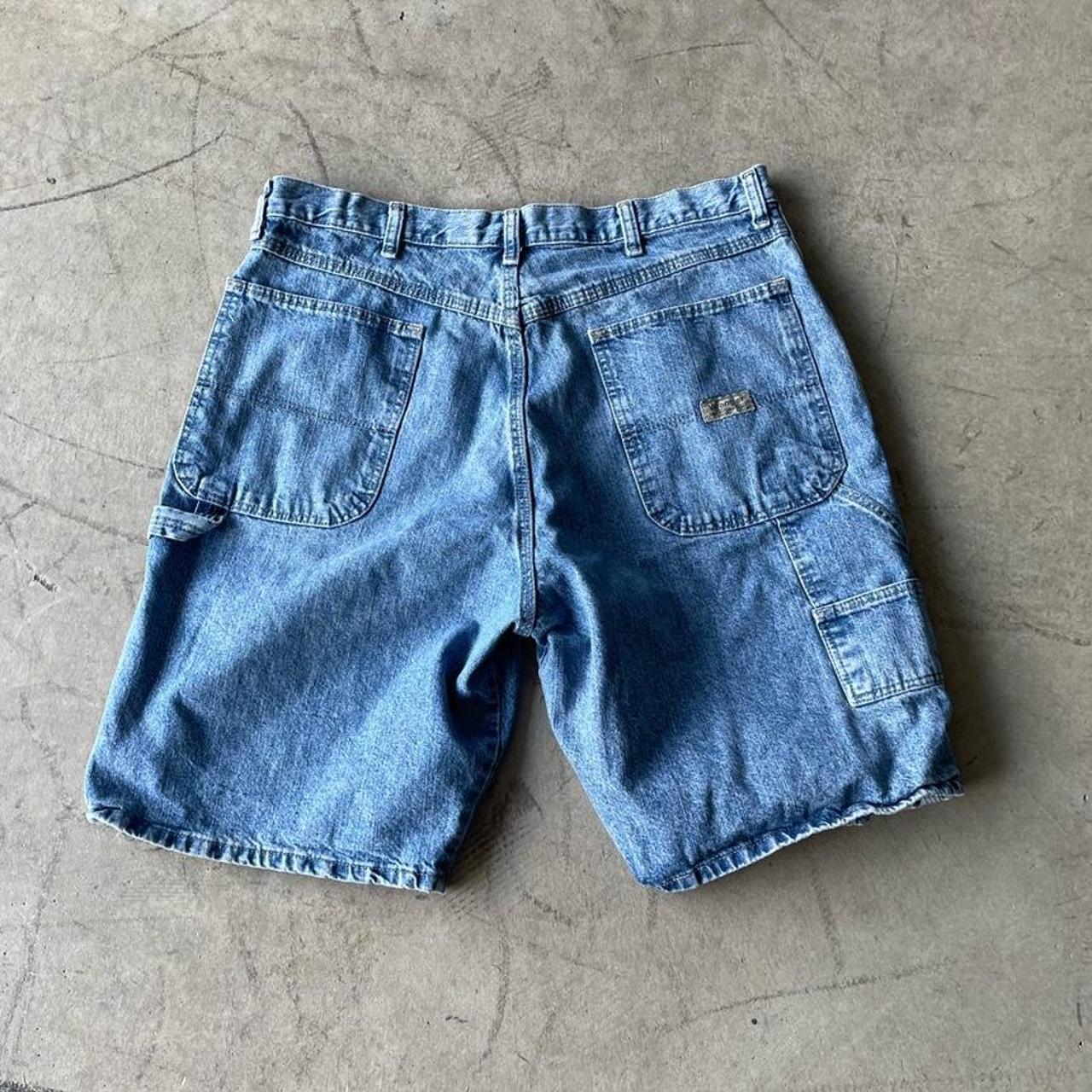 vintage lightwash wrangler jorts size 34... - Depop