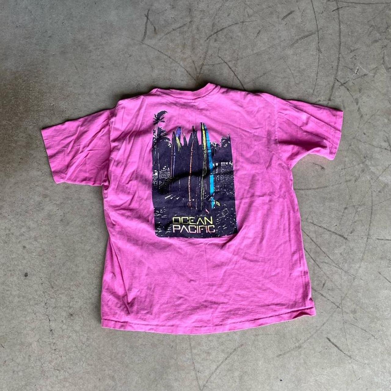 Ocean Pacific Men's Pink and Black T-shirt (3)