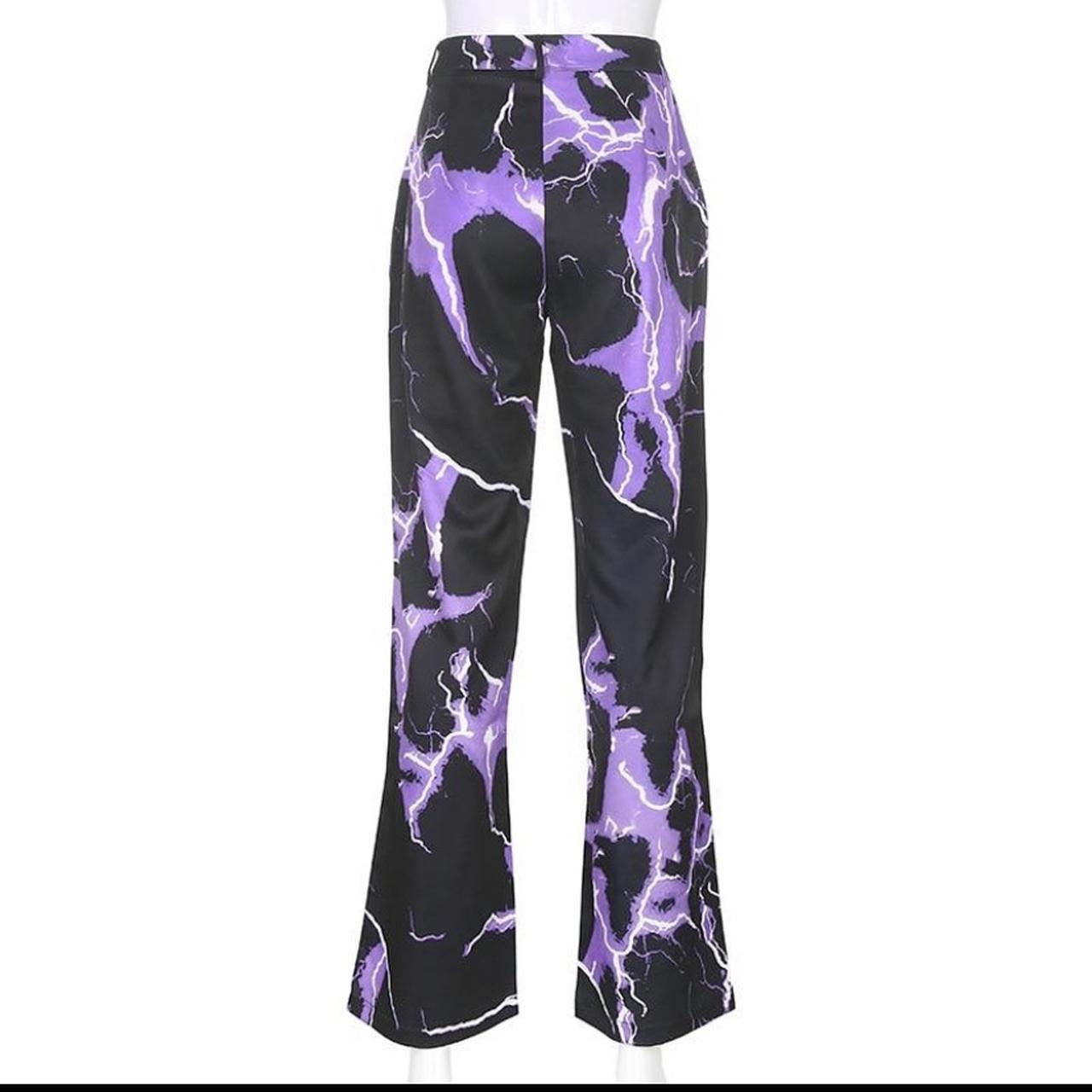 purple lightning trousers