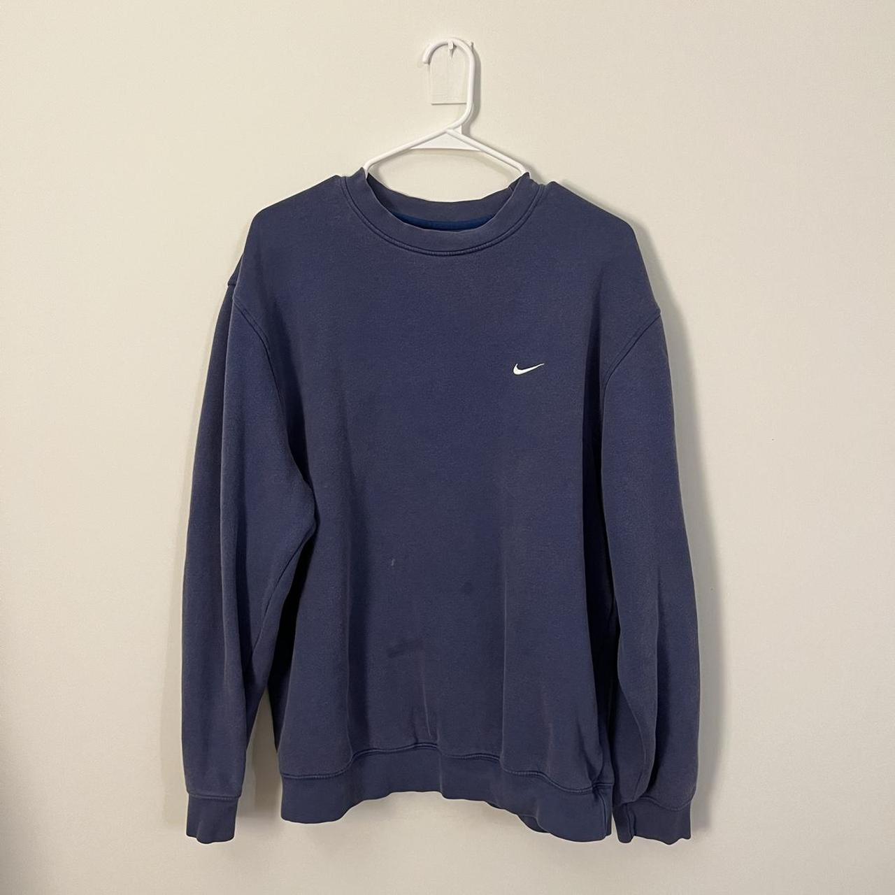 Nike Men's Navy and Blue Sweatshirt | Depop