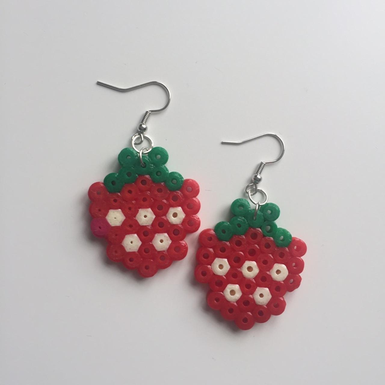 red strawberry earrings!! these are super cute and a... - Depop