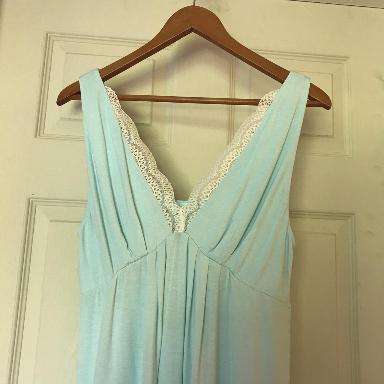 Arabella Women's Blue and Cream Pajamas (2)