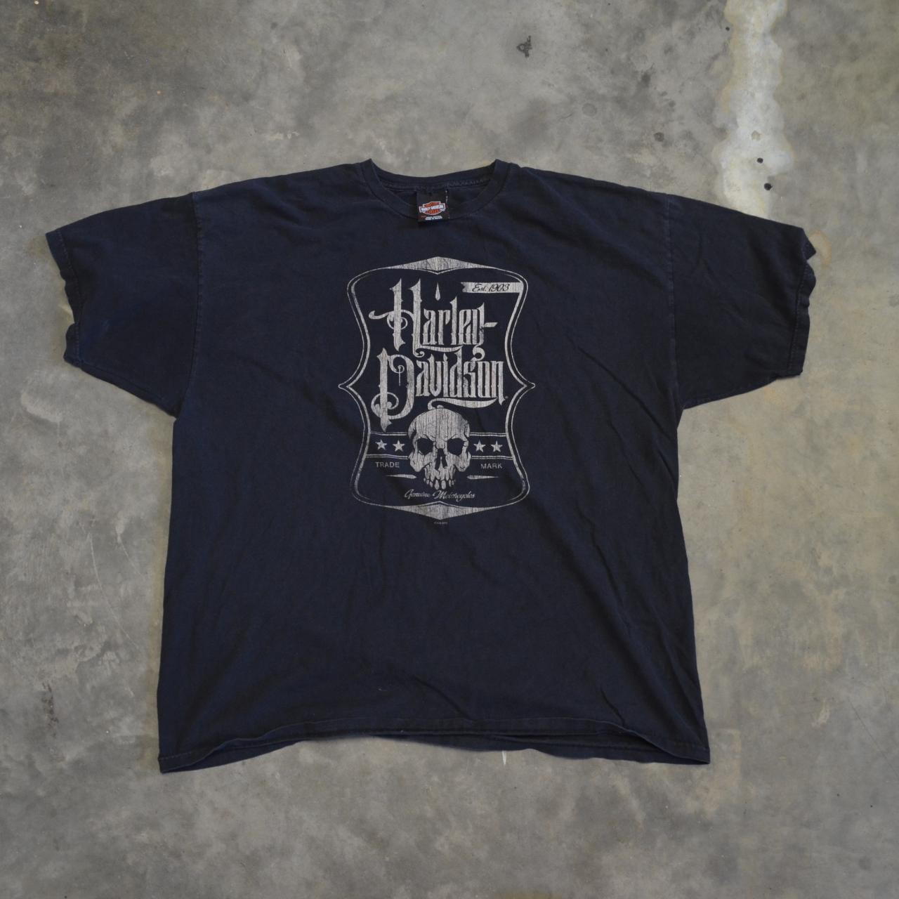 Y2K Harley Davidson Skull Tee, Size is 2X...