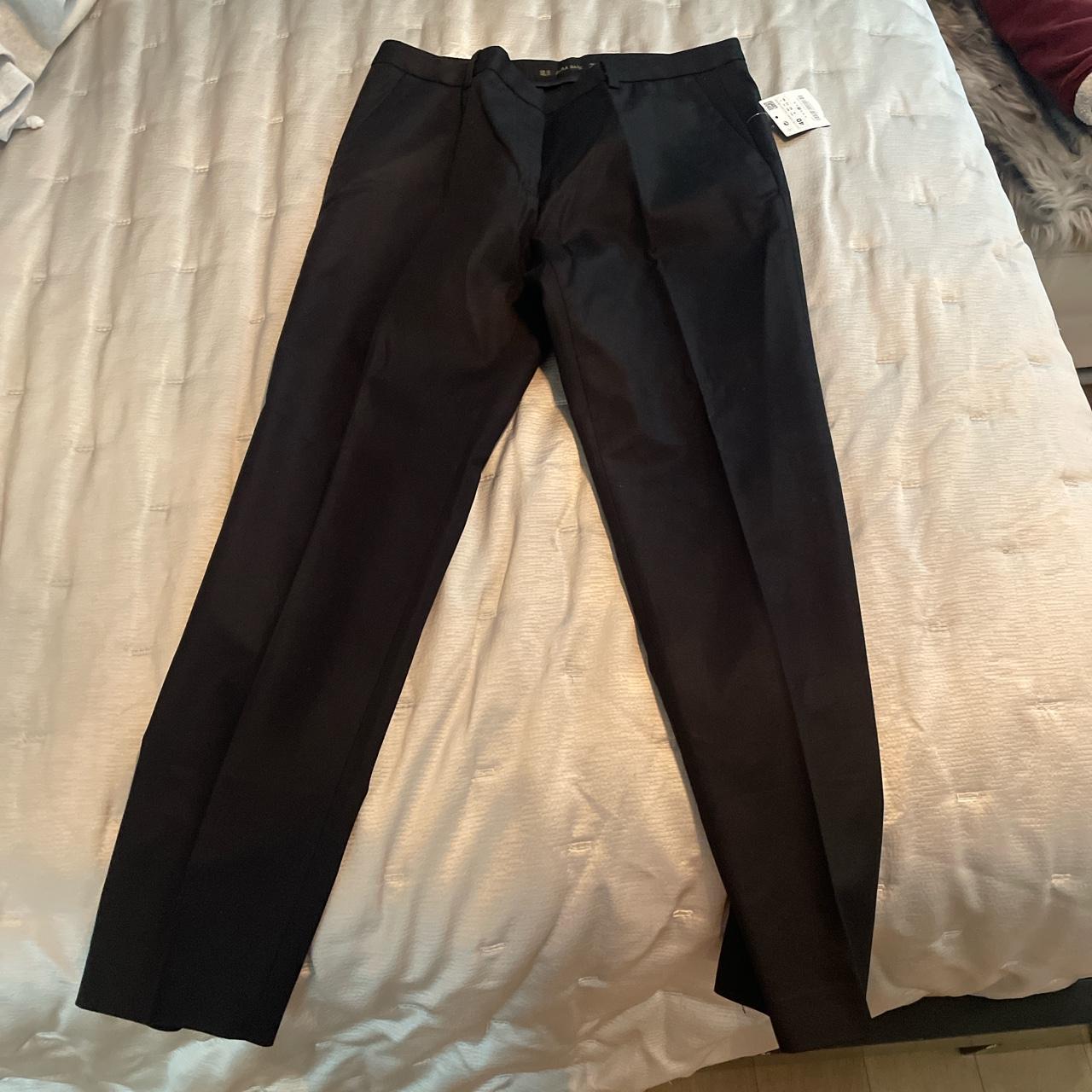 Zara Basic black work pants - size Medium - - Depop