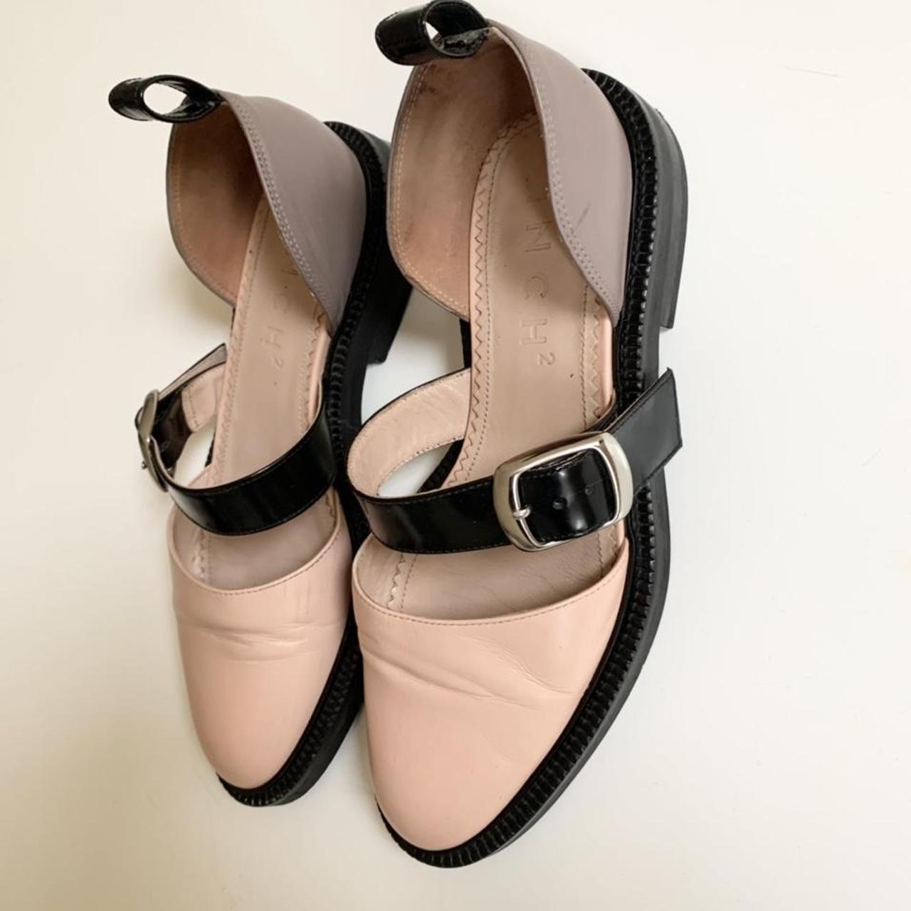 🌸 INCH2 closed toe nude sandals with black straps... - Depop