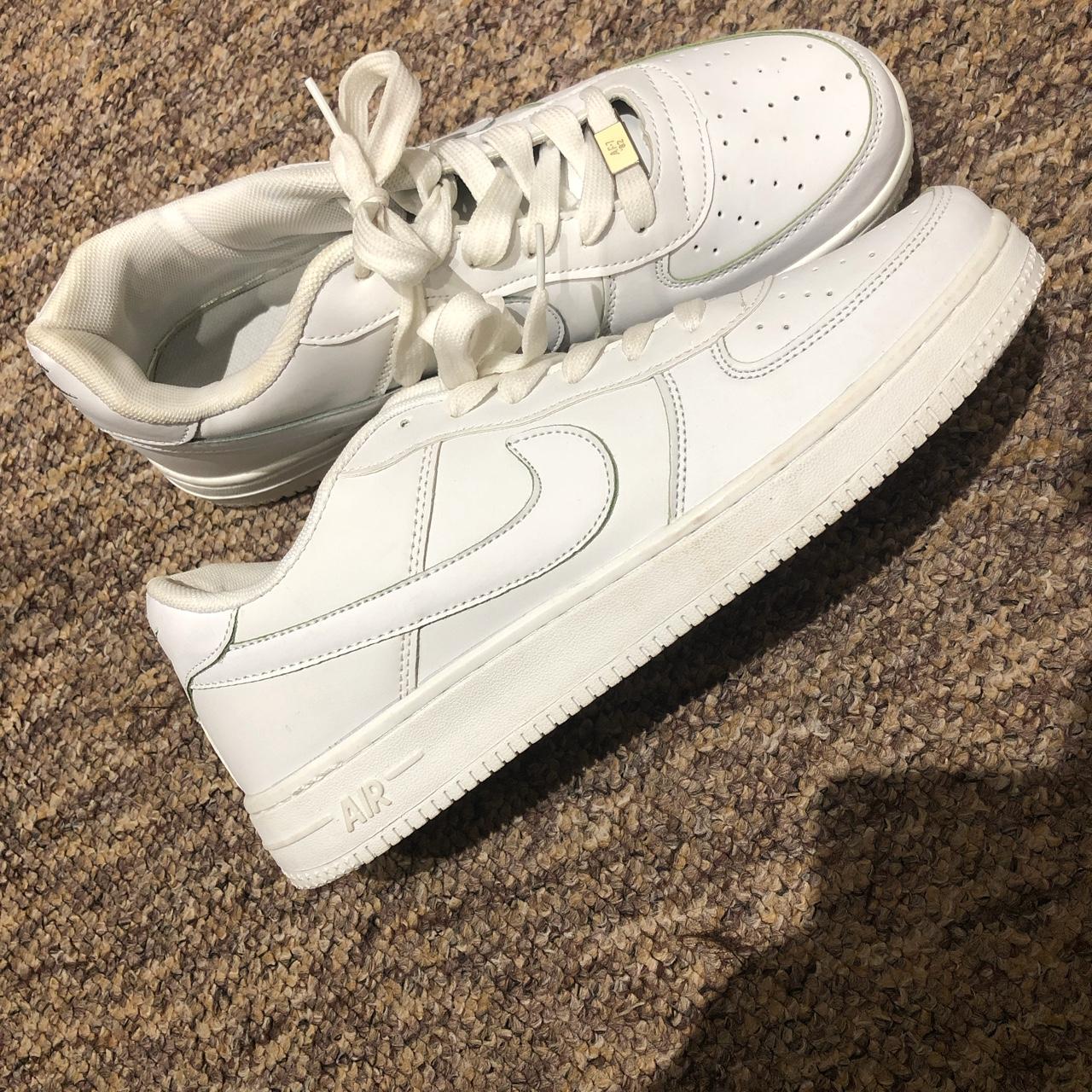 Never worn white airforces. Not sure about... - Depop