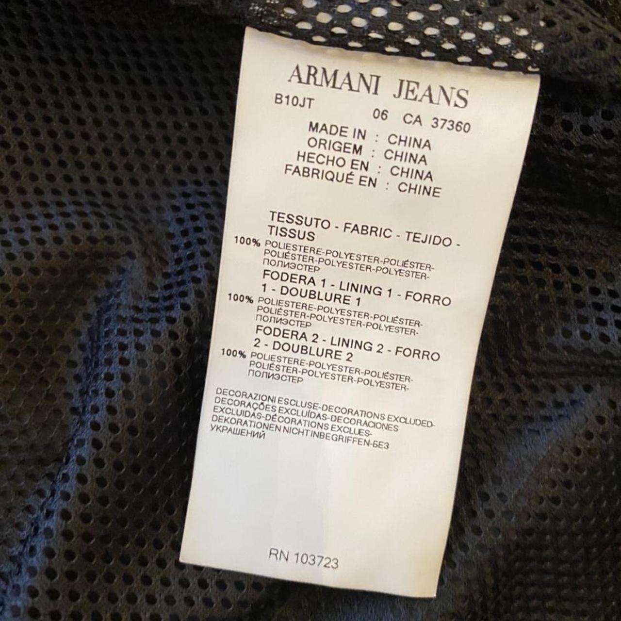 ARMANI JEANS BLACK BOMBER JACKET USED EXCELLENT Depop