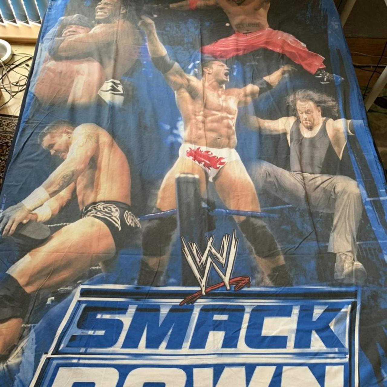 Vintage Smack Down WWE Single Duvet Set Bedding... Depop