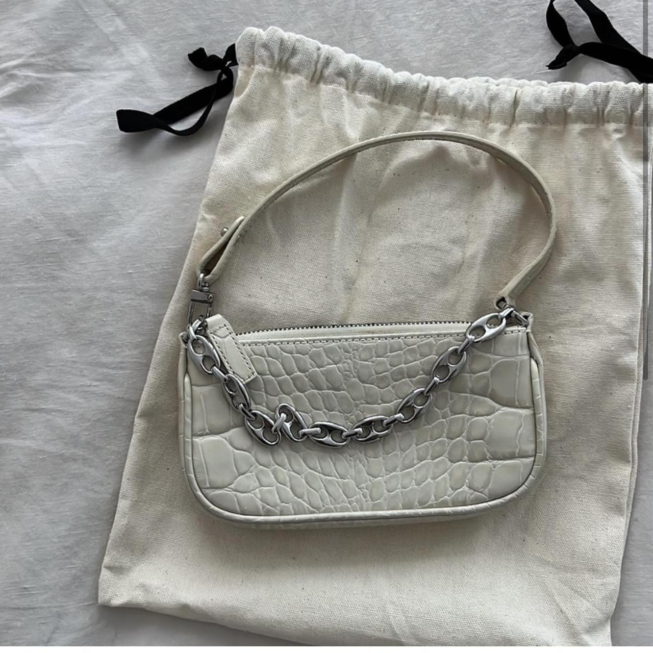 By Far Embossed Leather Mini Bag - Grey Mini Bags, Handbags