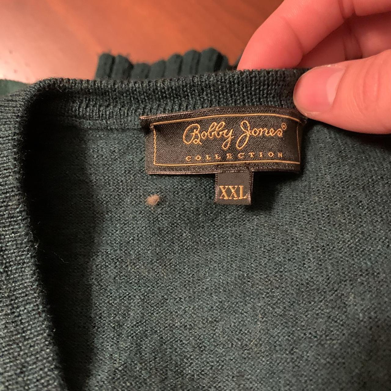 80’s Vintage Bobby Jones Green Knit Sweater Vest... - Depop
