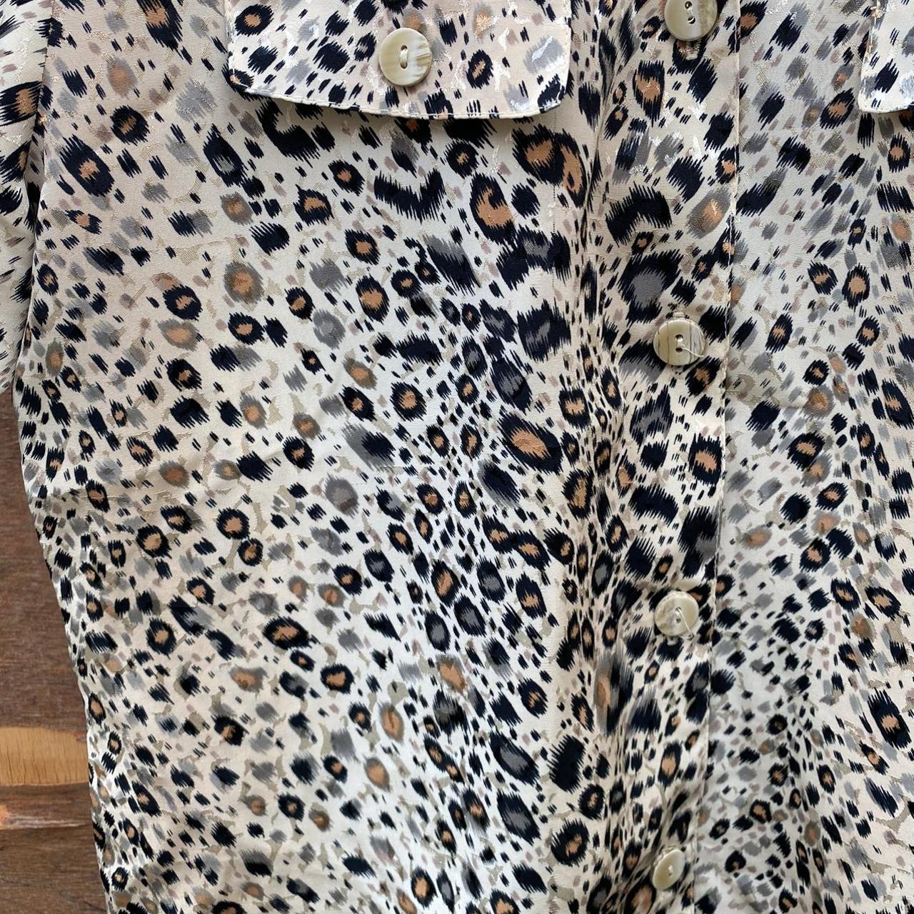 The most amazing leopard animal print vintage shirt.... - Depop