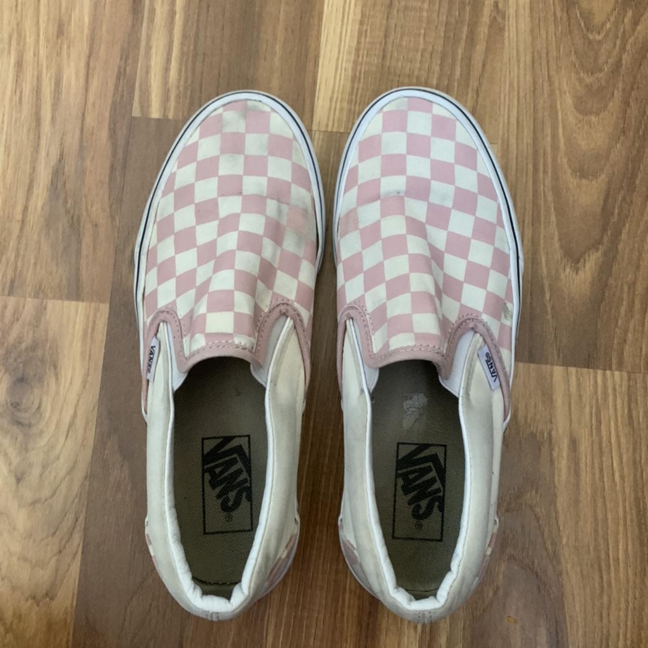 checker vans pink