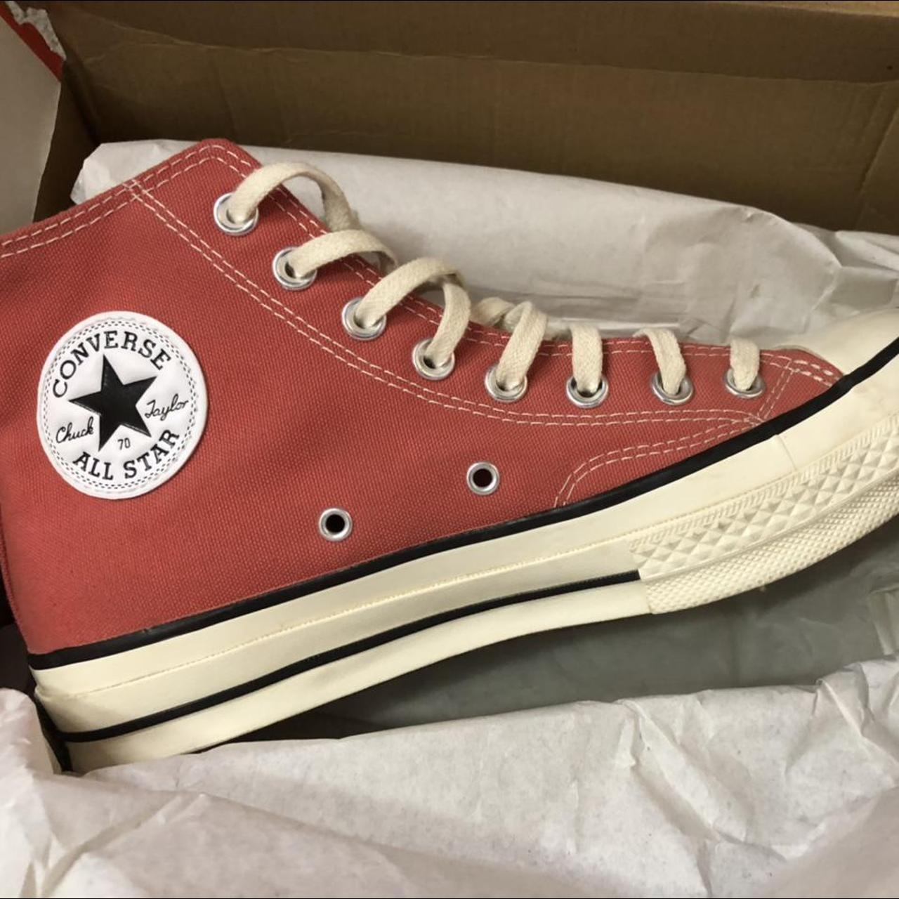 Converse Chuck 70 Hi terracotta pink SIZE US MENS... - Depop