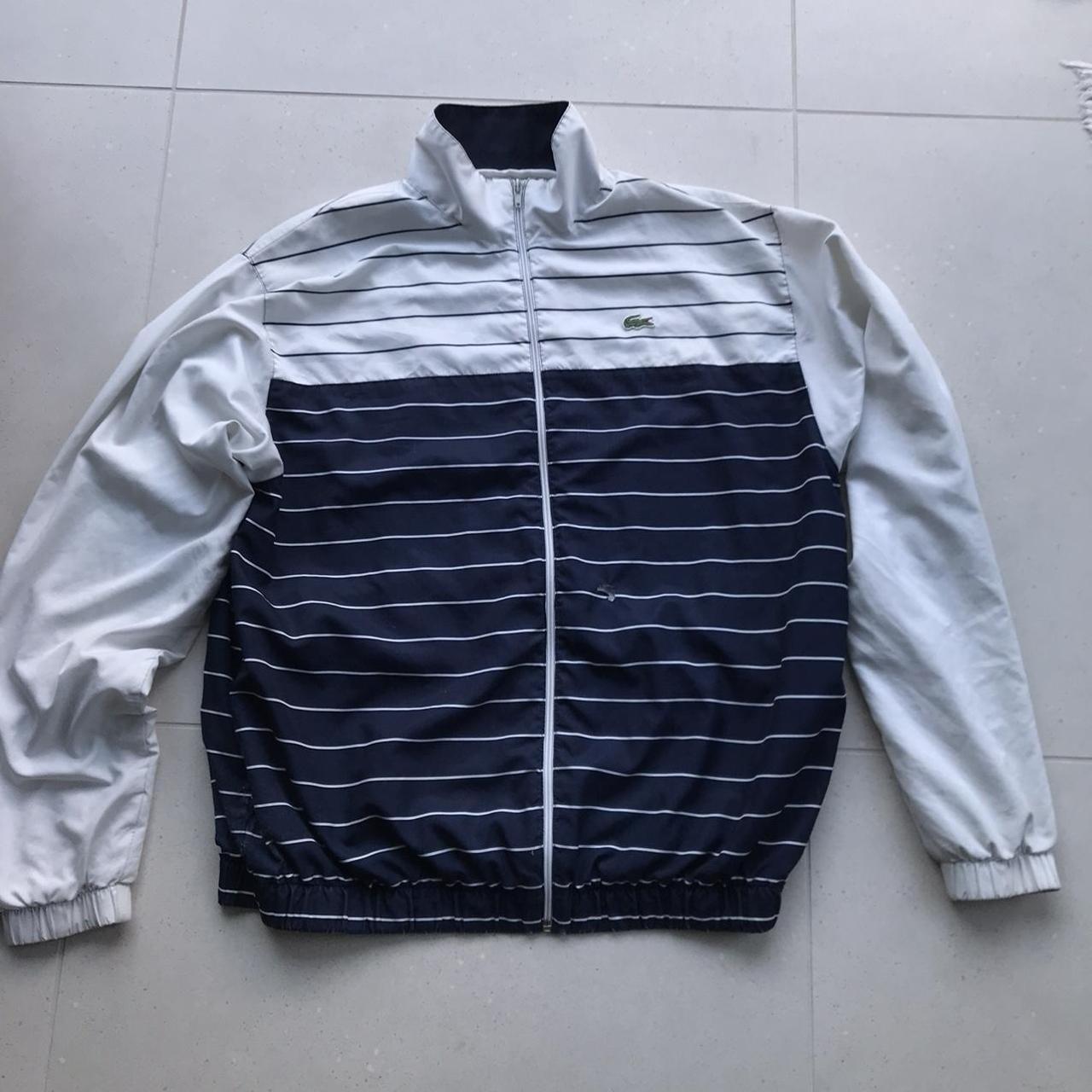 Lacoste Track Jacket (RARE colourway) - navy and... - Depop