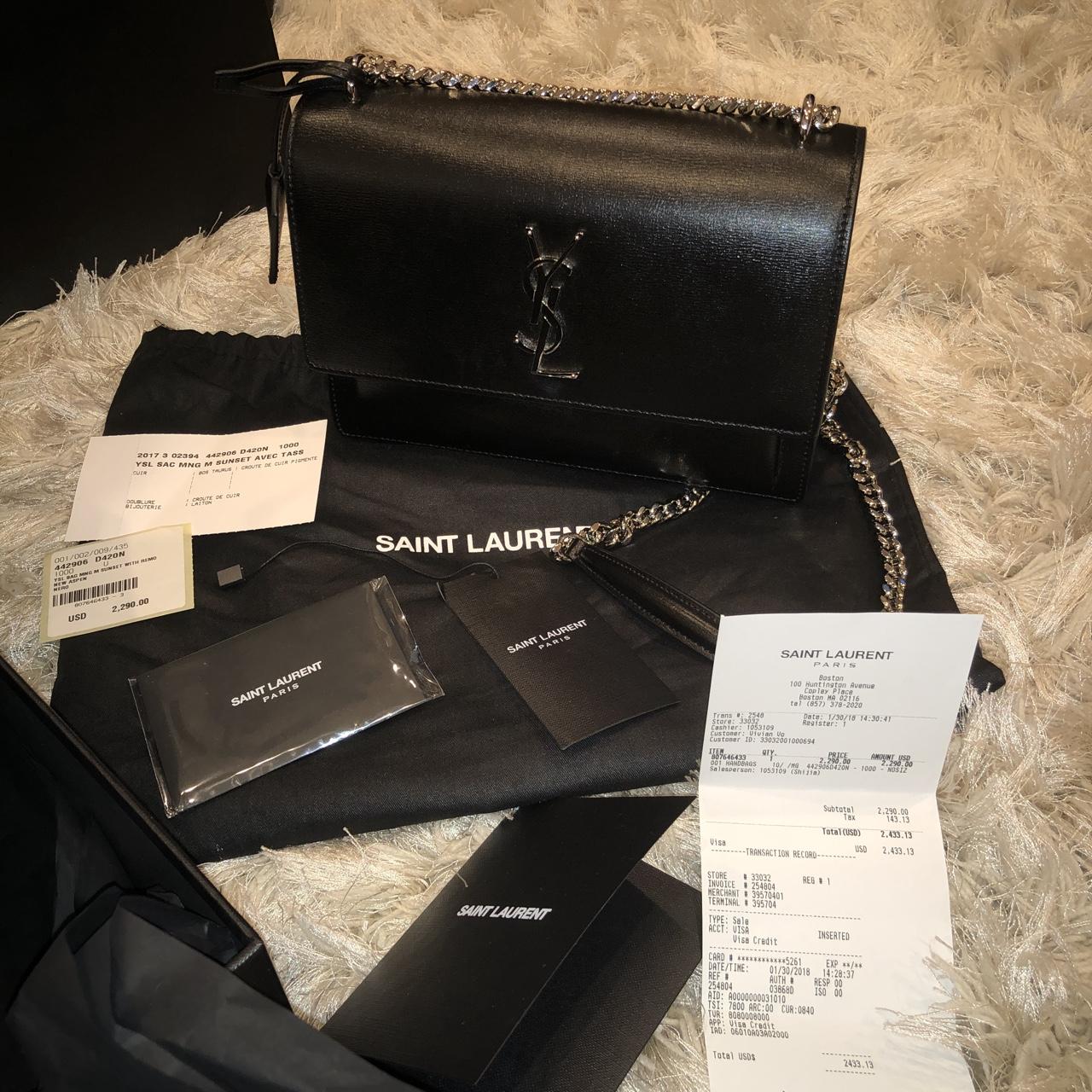 Black YSL Sunset Crossbody Bag – Designer Revival