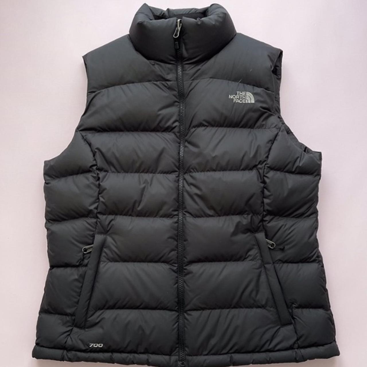 Black North Face Gilet body warmer vest 700 goose... | Depop