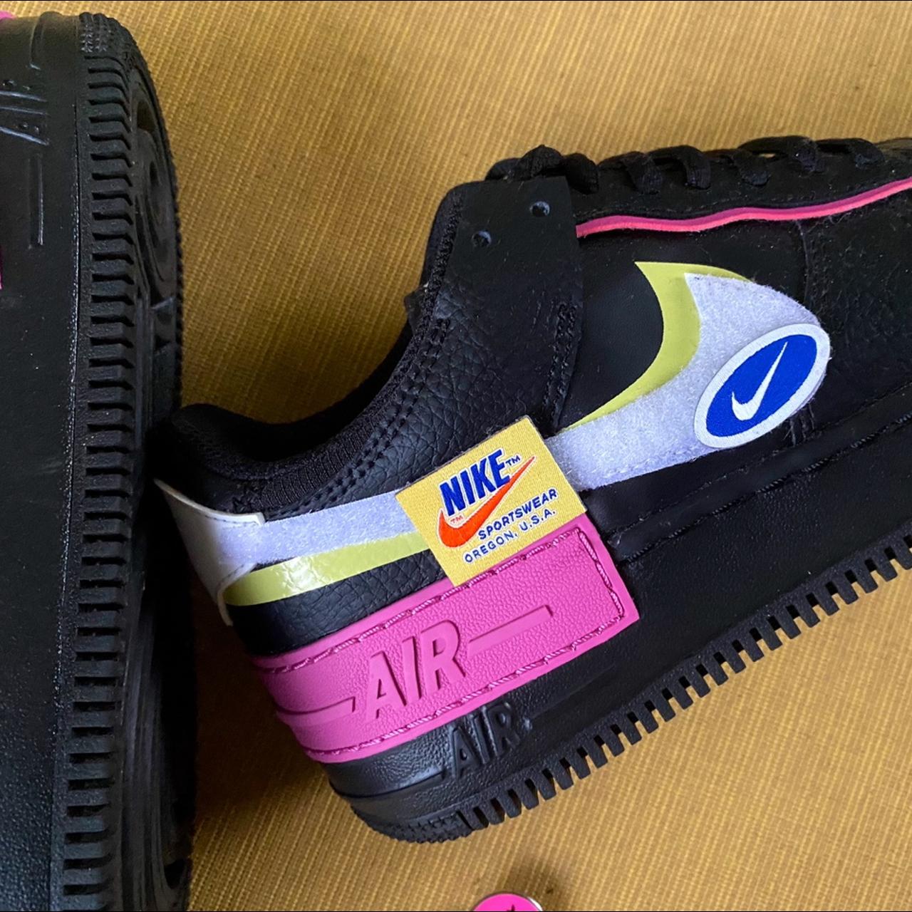 スニーカー Nike Air Force 1 Shadow Removable Patches Black Pink WMNS Amazon.com | Nike Women's Shoes Air Force 1 Shadow Removable