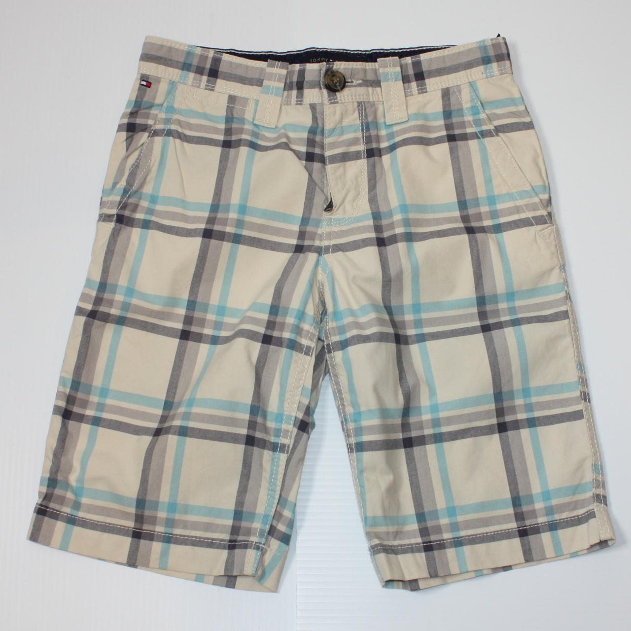 Tommy Hilfiger Boy's Plaid Print Bermuda Shorts size... - Depop