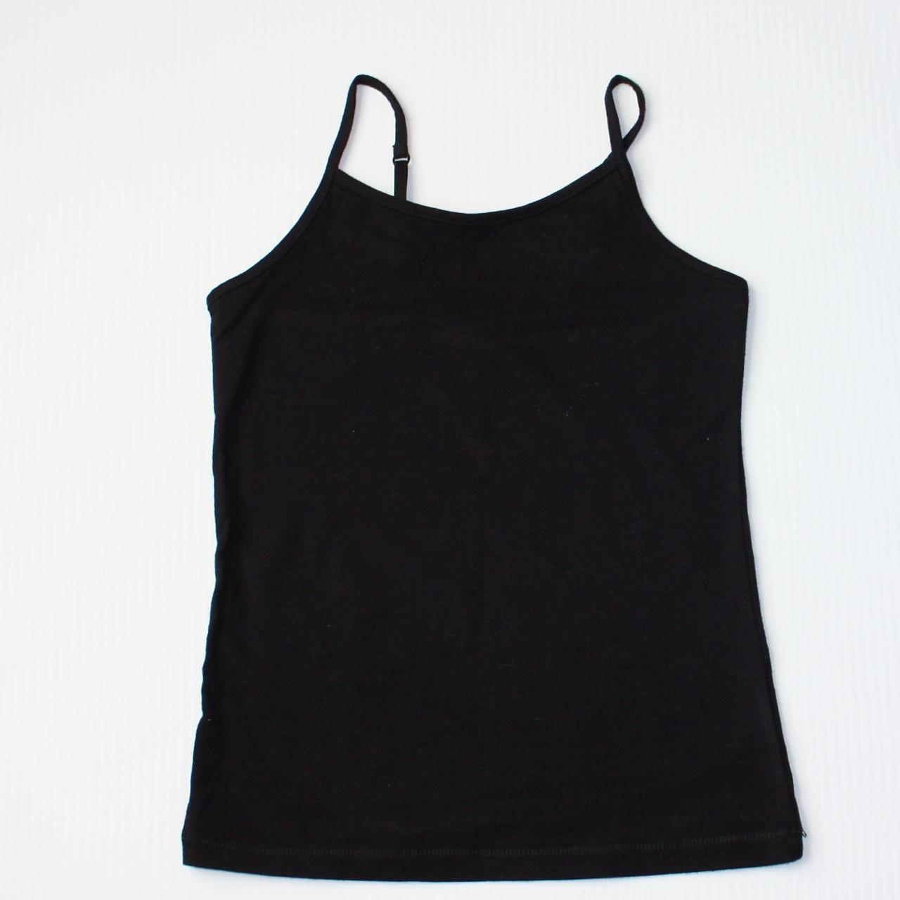 The Childrens Place Girl's Basic Black Cami Tank Top... - Depop