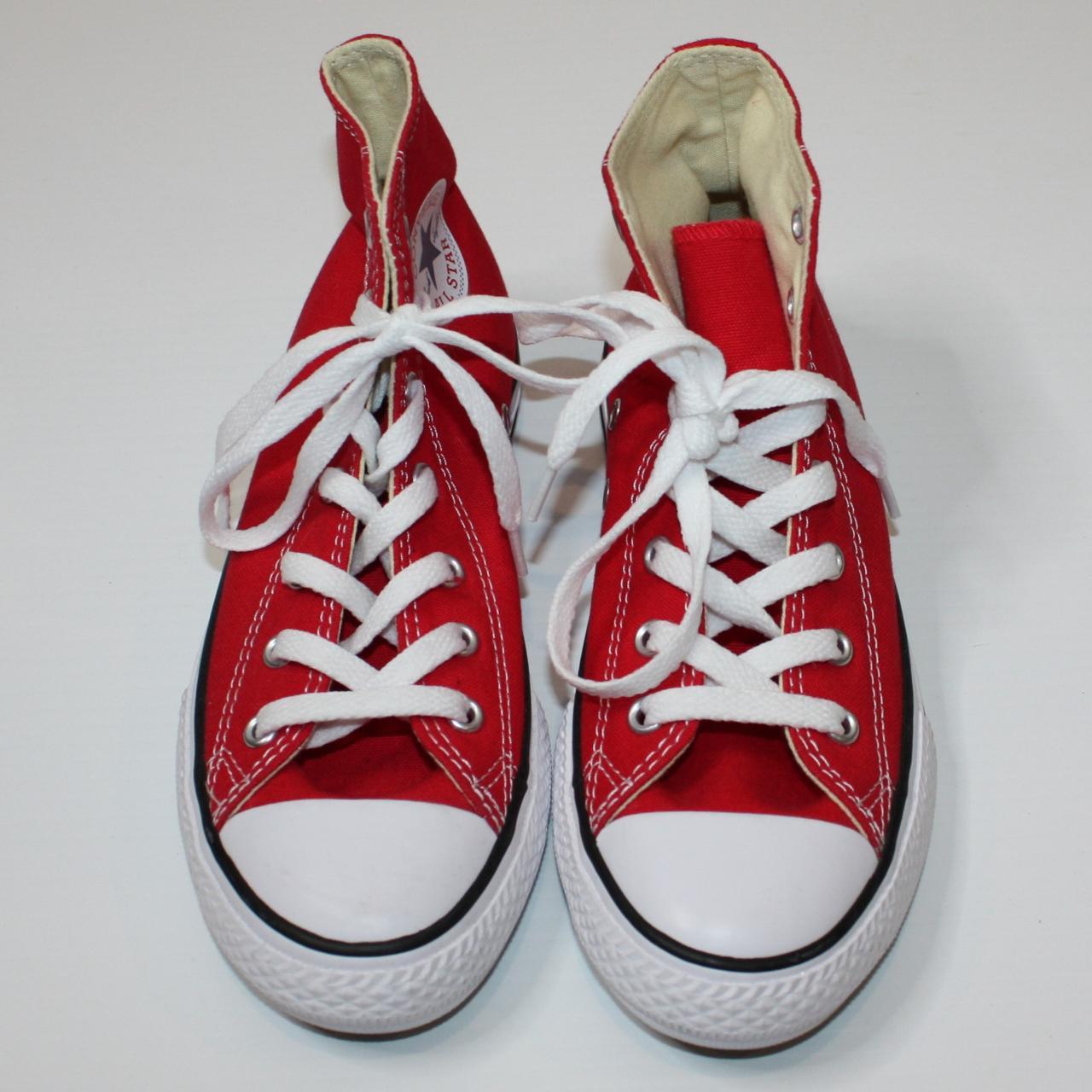 Converse Kids Red Chuck Taylor All Star High Top... - Depop