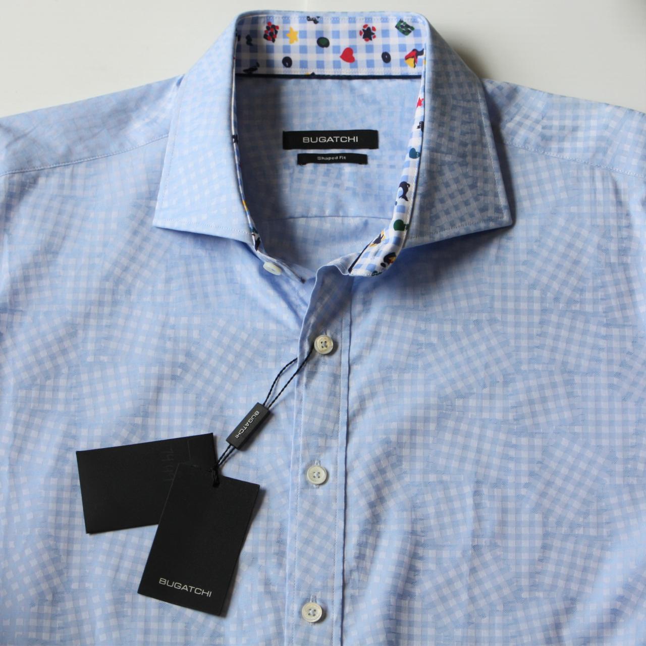 Bugatchi Shaped Fit Men's Blue Shirt size XL NWT... Depop