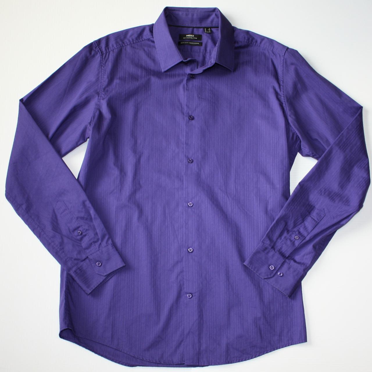 Mexx Metropolitan Slim Fit Men's Purple Dress Shirt... - Depop