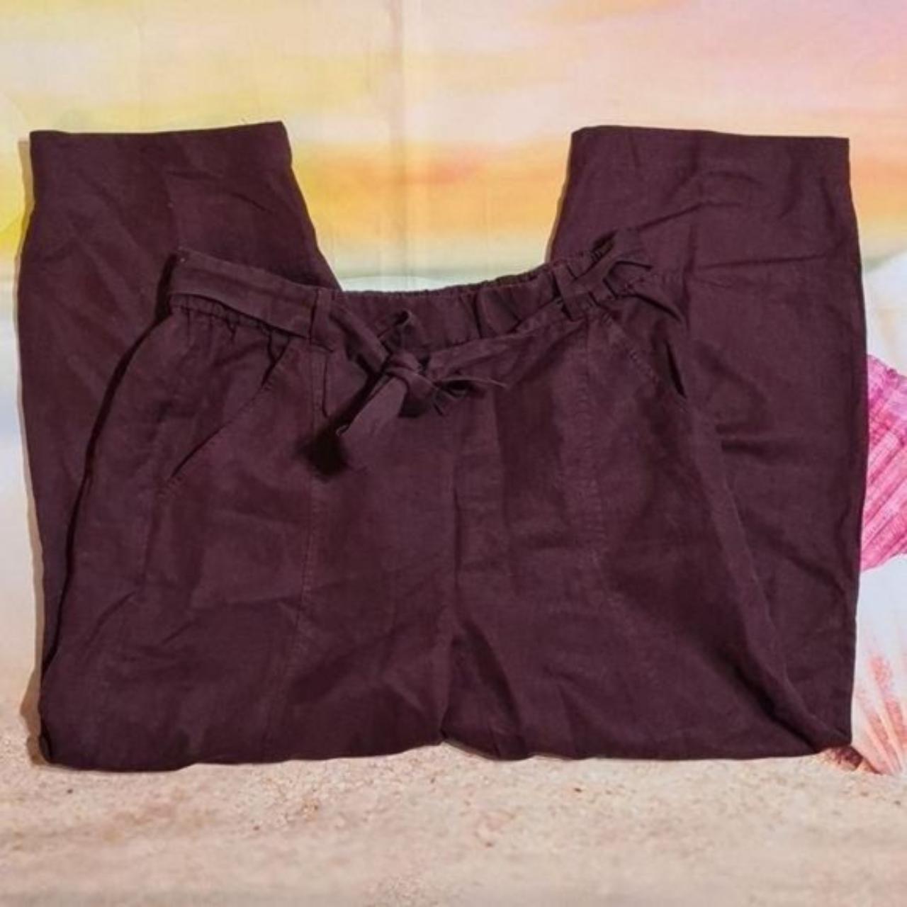 Eileen Fisher Burgundy Cropped Pants Size XS#N##N#28