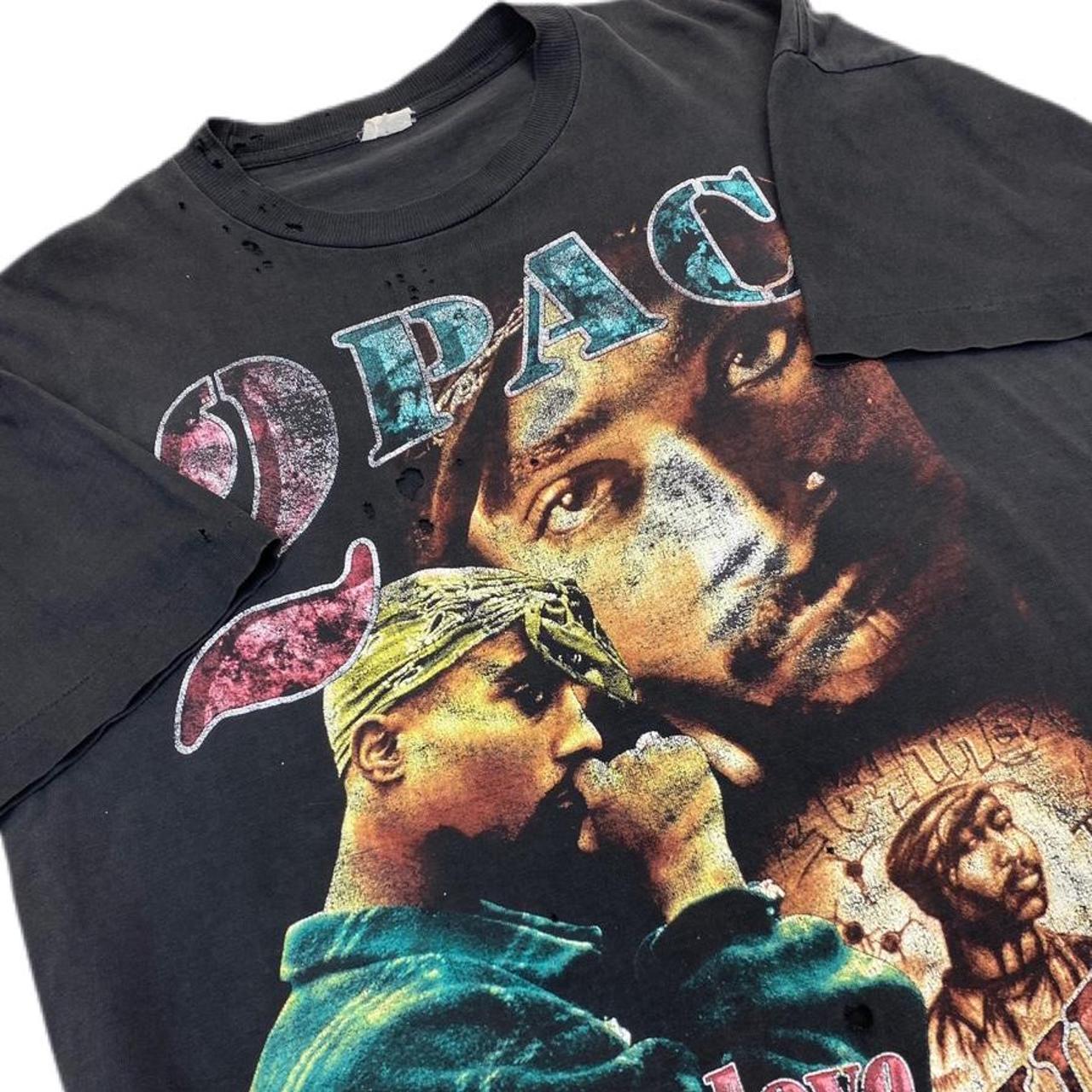 Vintage 90s Tupac Rap Tee Single Stitched tag faded... - Depop