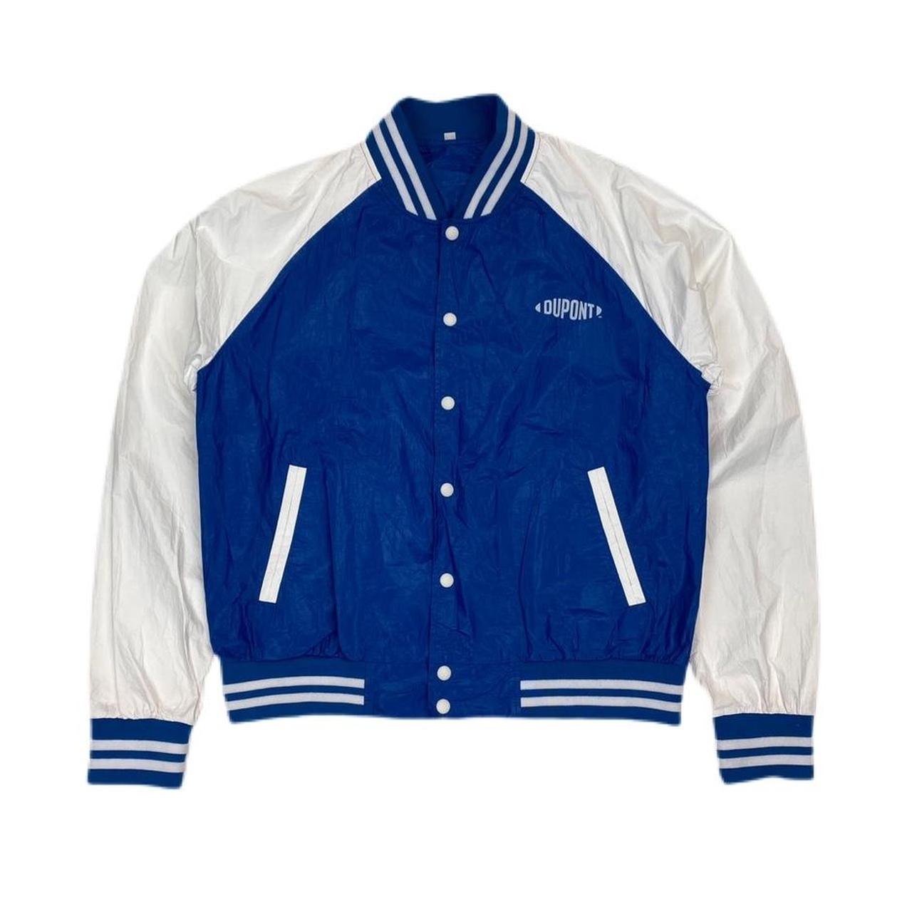 NASCAR Men's Blue and White Jacket | Depop