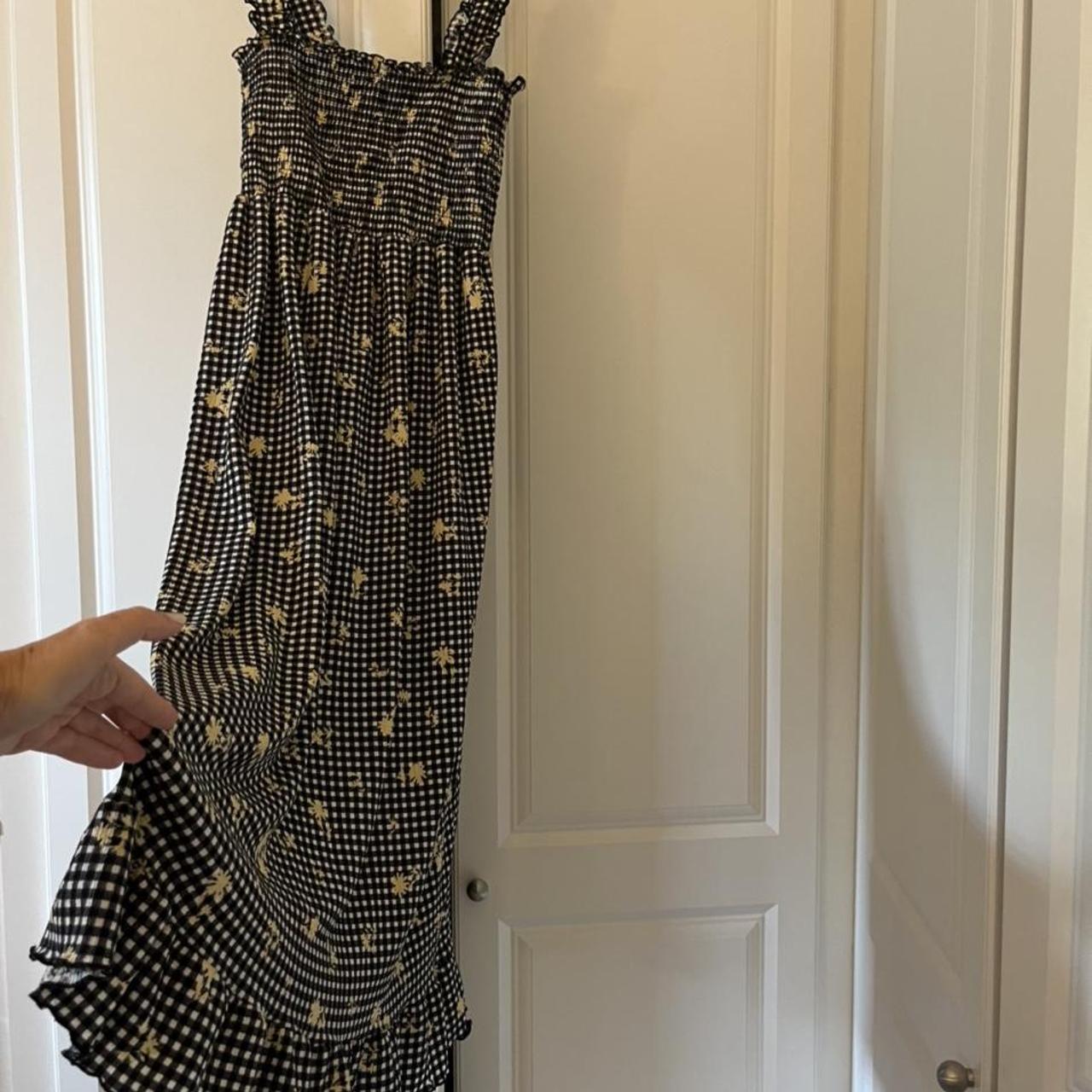 river island black and yellow dress