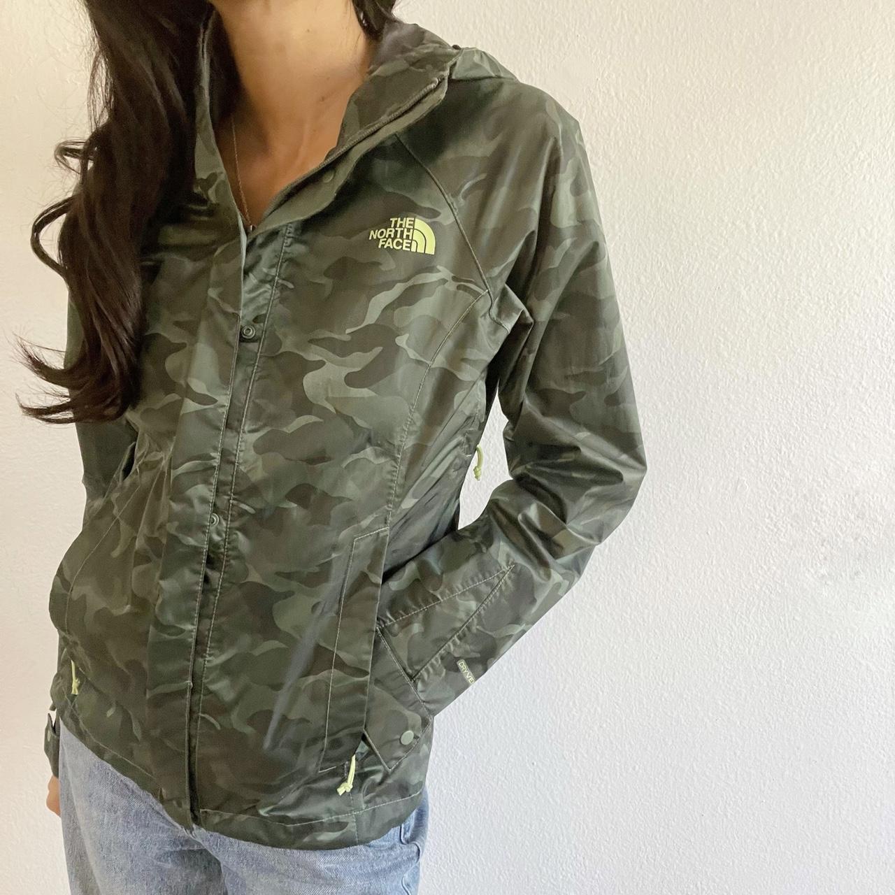 north face women's camo rain jacket