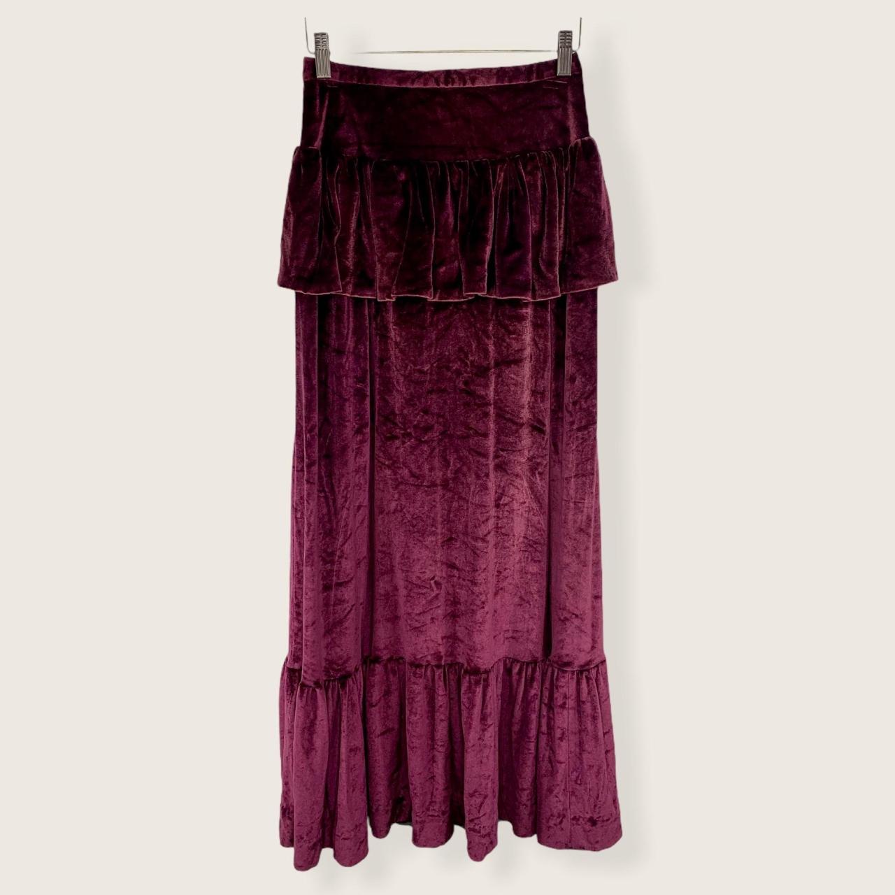 Product Image 1 - Handmade Crush Velvet Maxi Skirt
Back