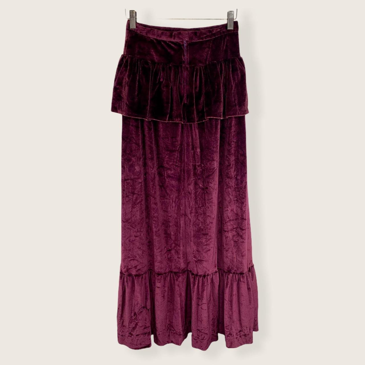 Product Image 4 - Handmade Crush Velvet Maxi Skirt
Back