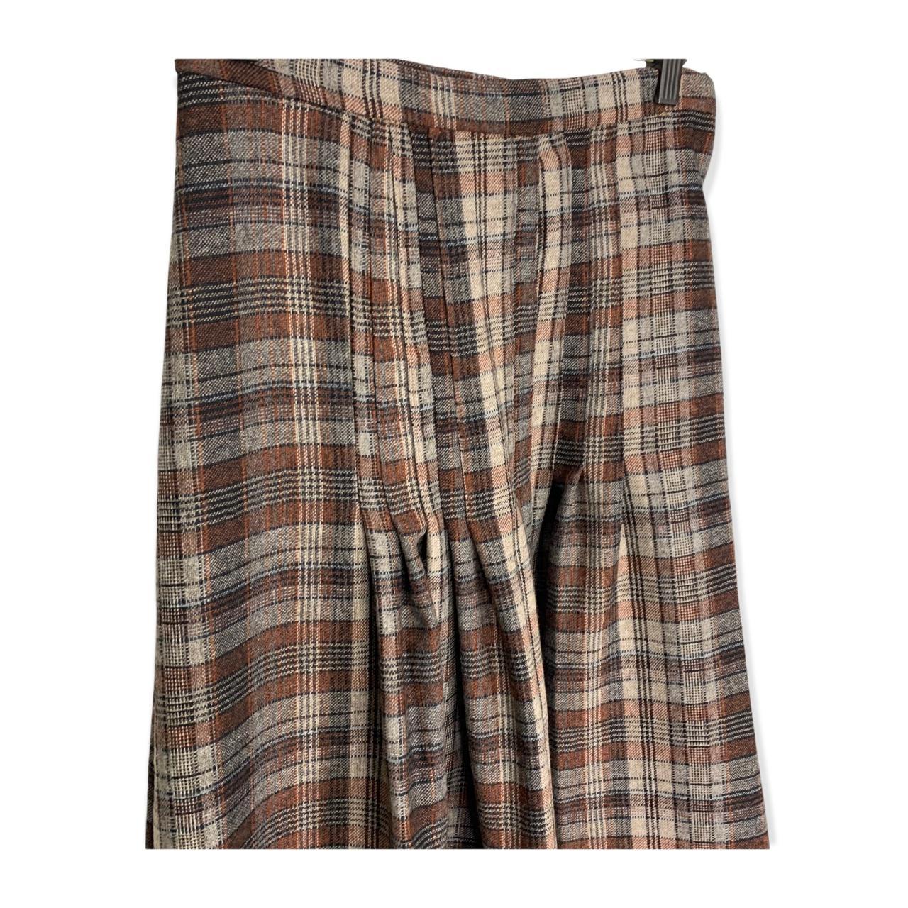 Product Image 2 - Vintage 70s Brown Plaid Pleated