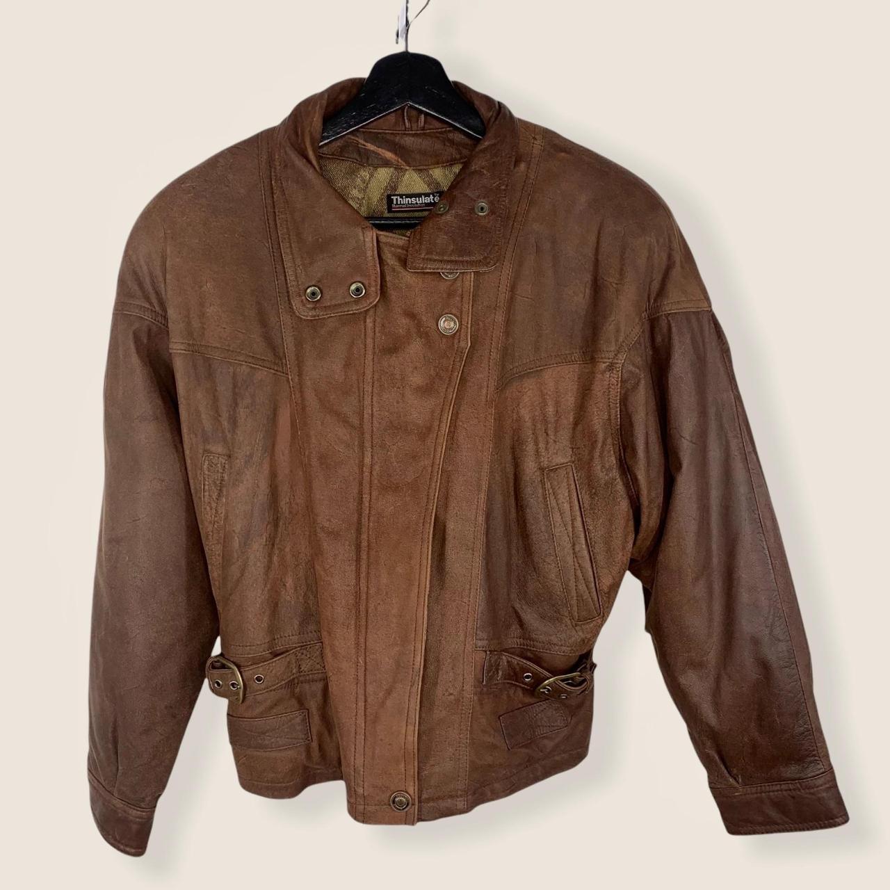 Vintage 80s Wilsons Leather Adventure Bound Bomber... - Depop