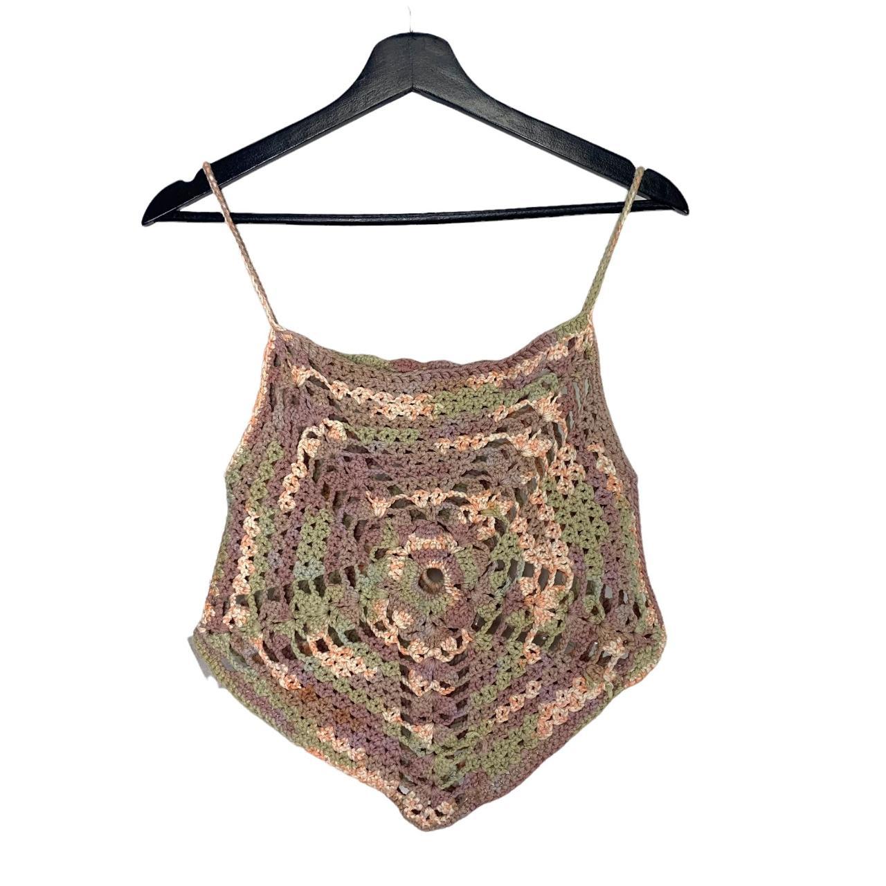 Preloved Women's Crop top - Purple/Green - S – Ha… - image 2