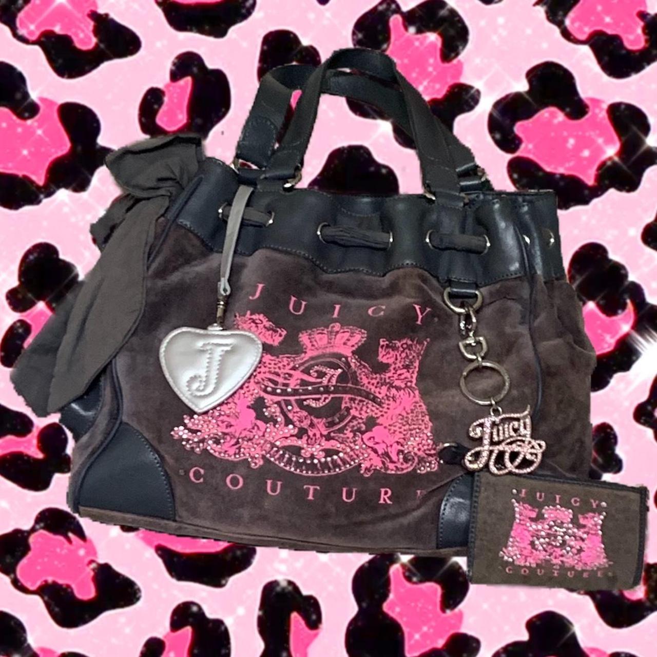 vintage juicy couture pink scottie bedazzled velvet... - Depop