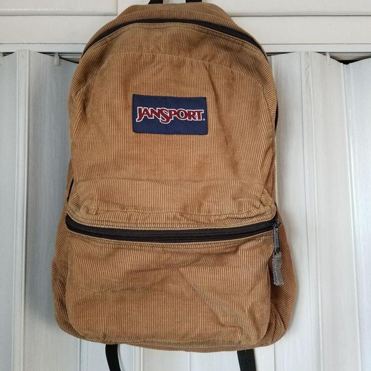 jansport rare corduroy fullsize backpack 🍂perfect... Depop