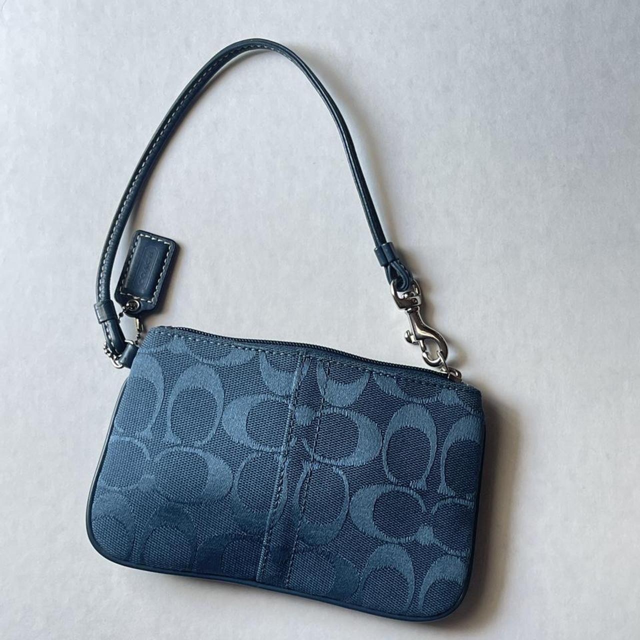 dark teal coach purse