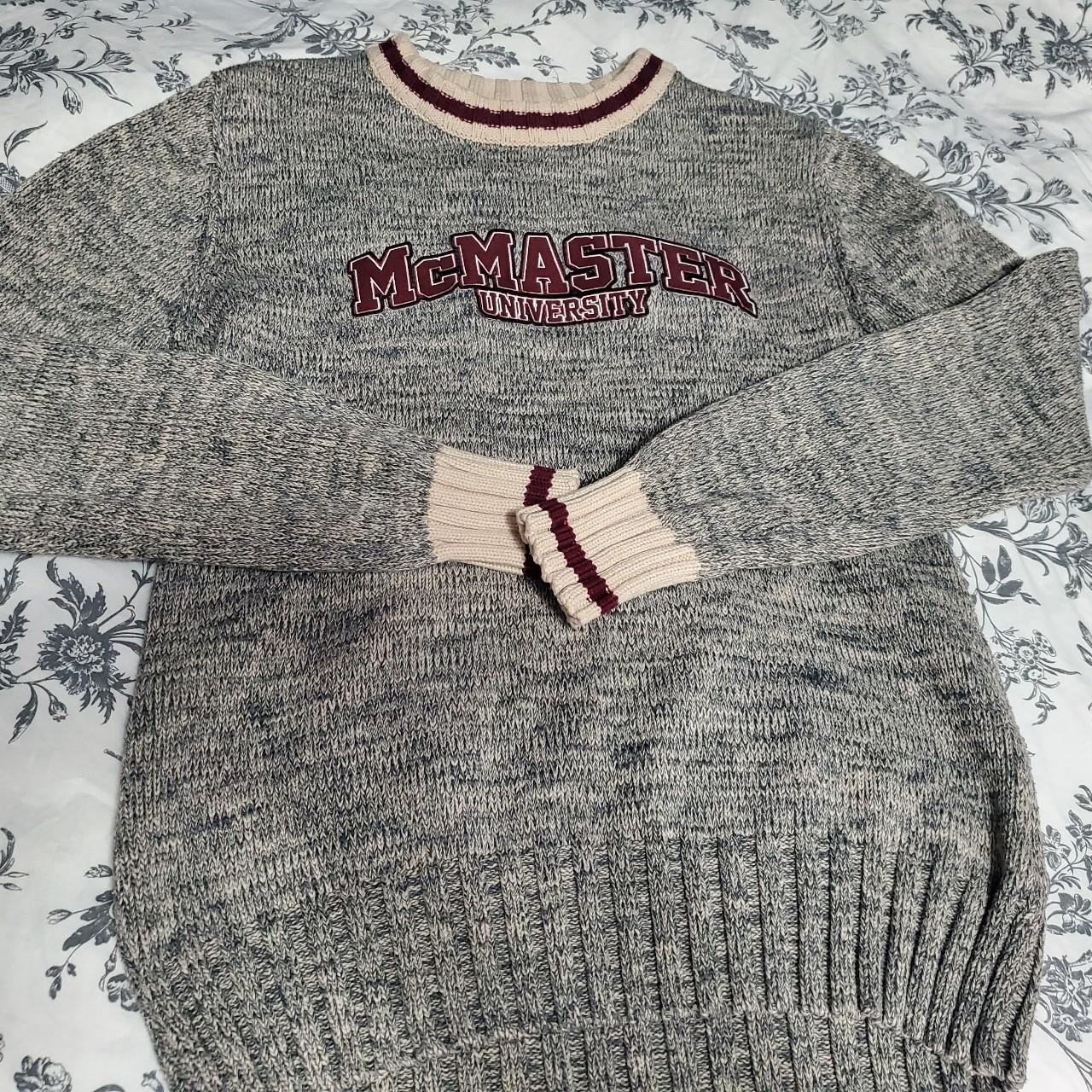 Vintage McMaster Crest Knit Sweater Adorable Depop