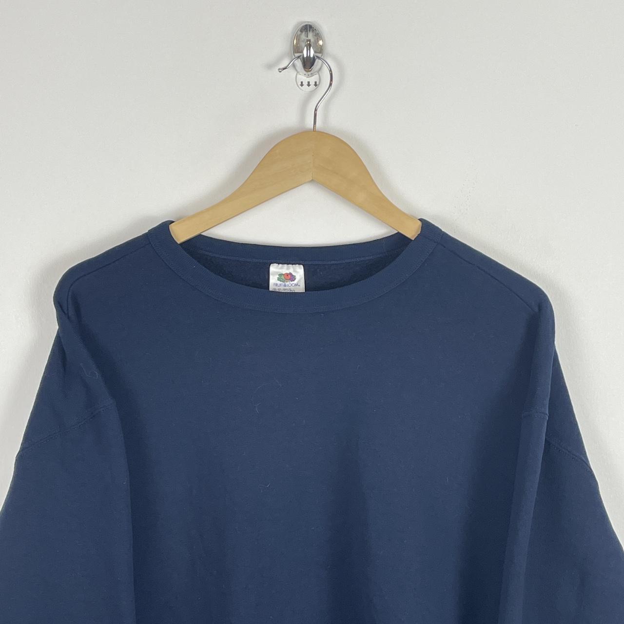 Fruit Of The Loom Blank Sweatshirt Navy Blue Colour... - Depop