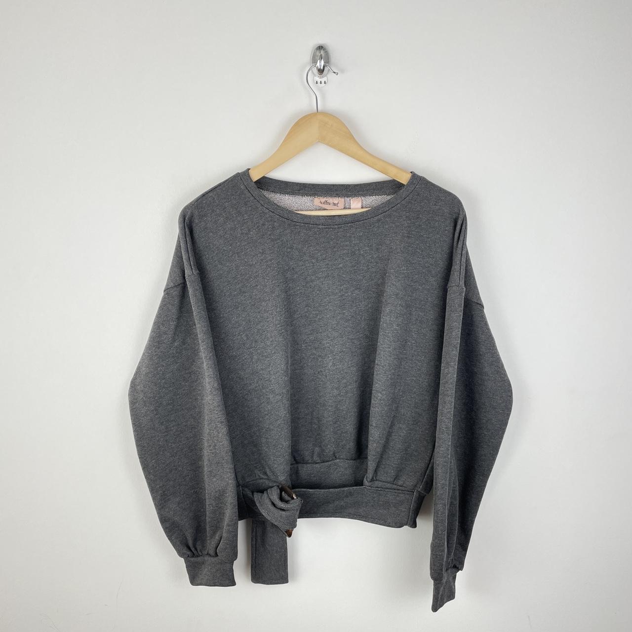 Willow Root Vintage Y2K Blank Sweatshirt Dark Grey... - Depop