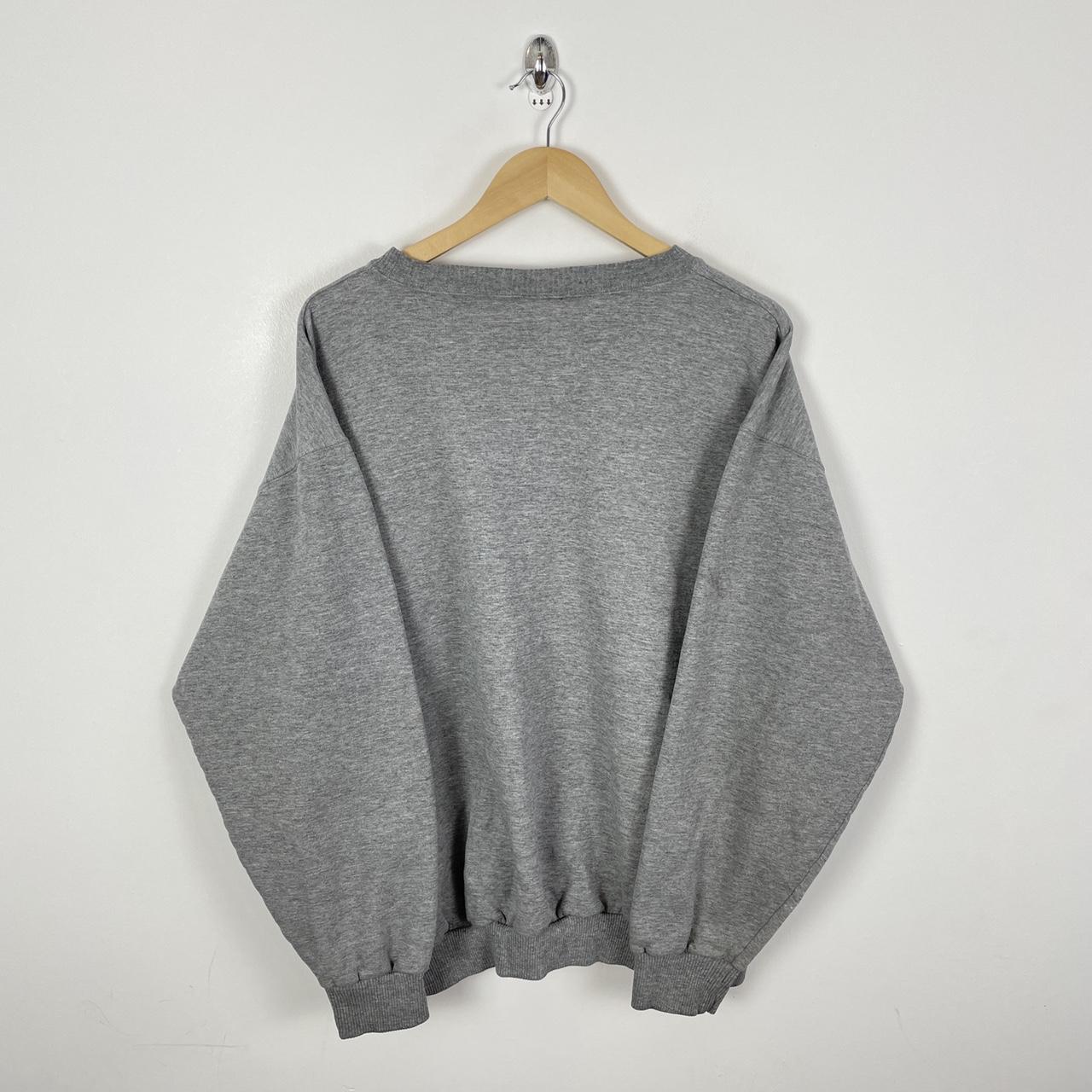Vintage 90s USA University Printed Sweatshirt Grey... - Depop
