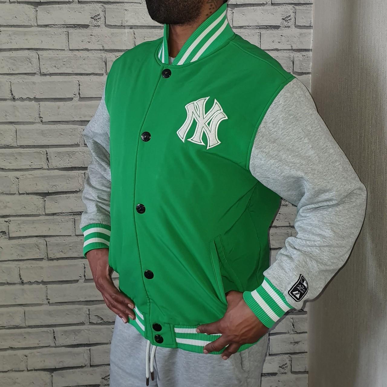 Majestic New York Yankees Varsity Jacket Green - Depop