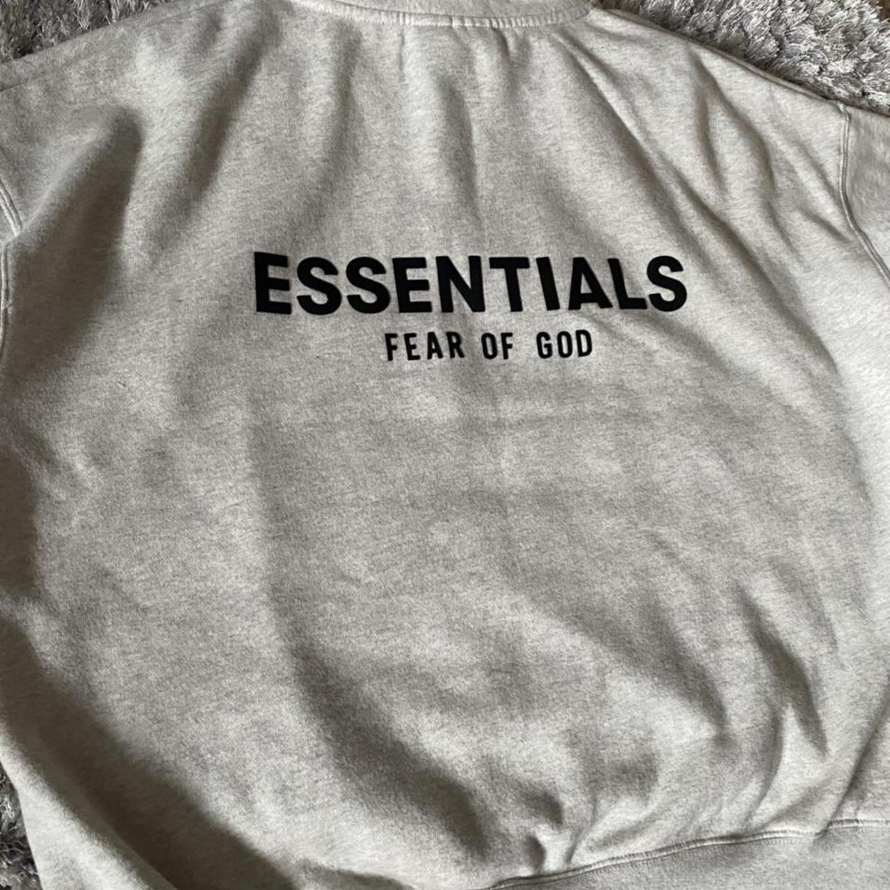 ESSENTIALS FOG HALF ZIP JUMPER SIZE M Worn a... - Depop