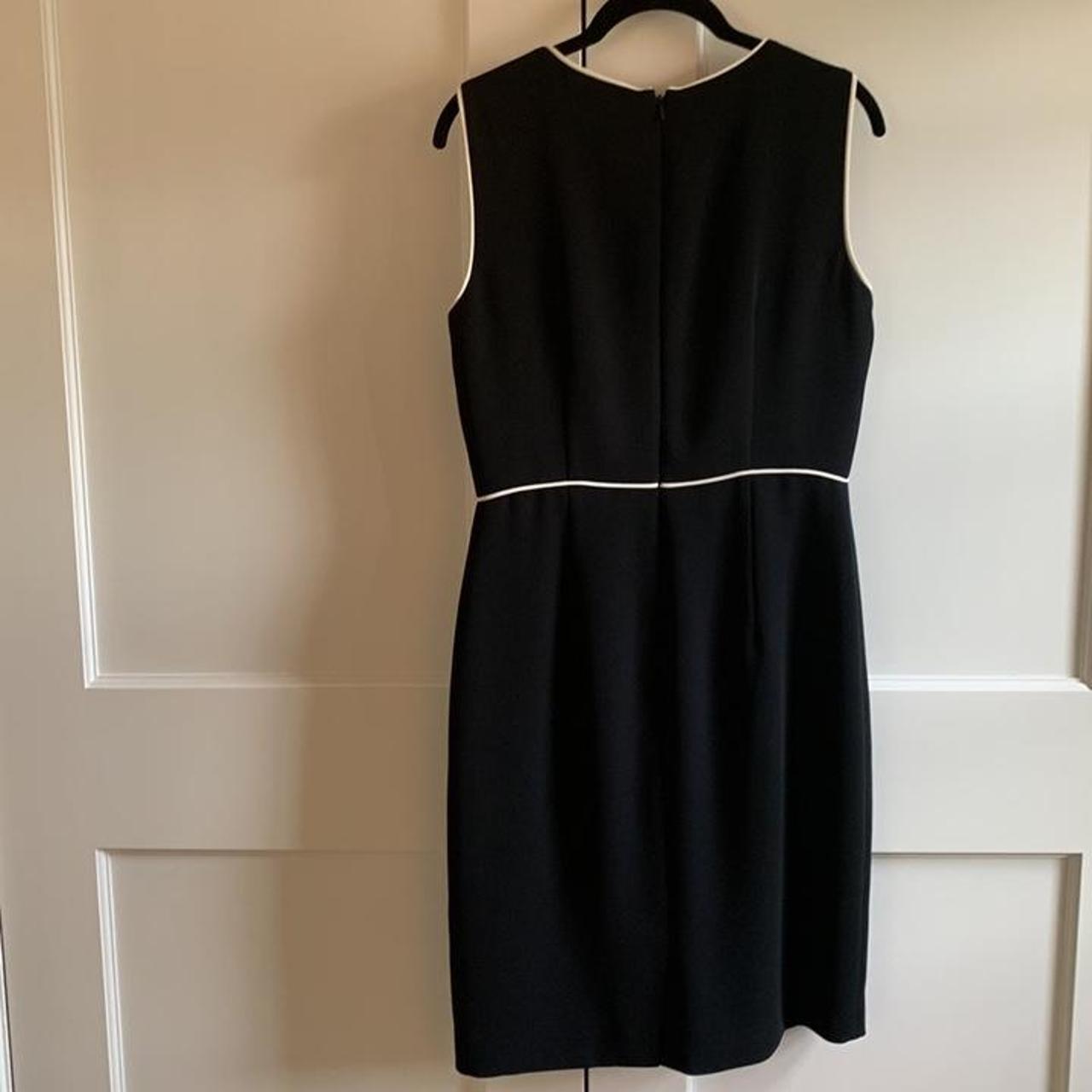 Hobbs London Dress Black with white details Zipper... - Depop